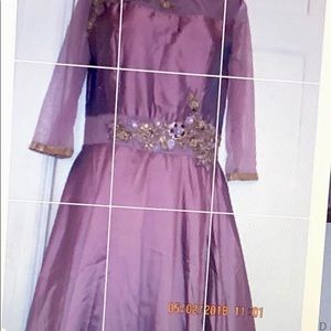 Eid  satin and net. Gown M-L